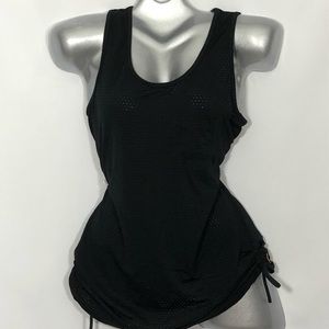 LUCY side ties ruching long front pocket top